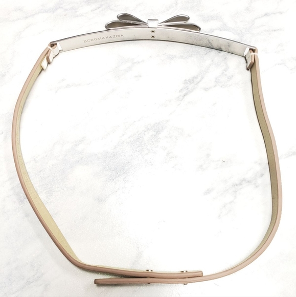 BCBG MaxAzria White & Silver Belt size S - Picture 13 of 13